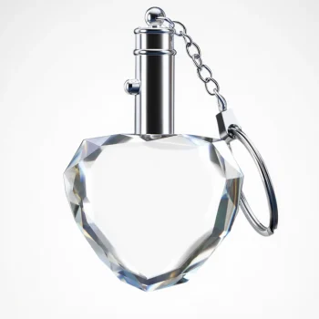 Keychain - 3D Crystal Heart Keychains