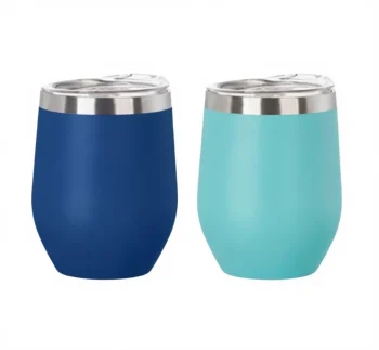 Pearl Coating™ 12oz Stainless Steel Stemless Wine Cup with Lid